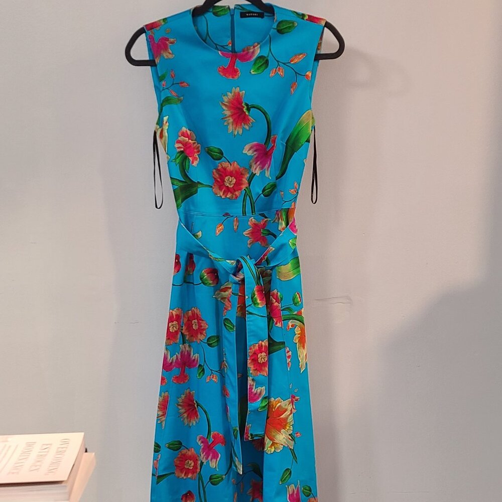 NATORI Floral Midi Dress Size 6